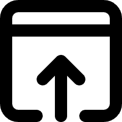 Upload Browser Icon from Micro Line Set
