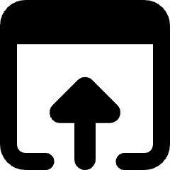 Upload Browser Icon from Micro Solid Set