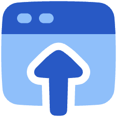 Upload Browser Icon from Plump Flat Set