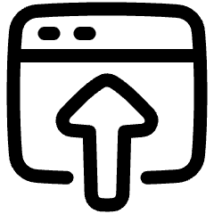 Upload Browser Icon from Plump Line Set