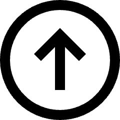 Upload Circle Icon from Sharp Line Set