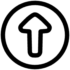 Upload Circle Icon from Plump Line Set