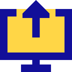 Upload Computer Icon from Sharp Pop Set
