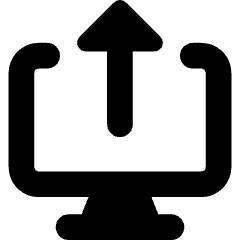 Upload Computer Icon from Core Solid Set