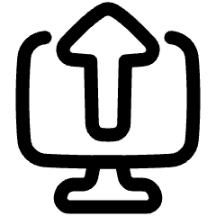 Upload Computer Icon from Plump Line Set