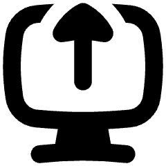 Upload Computer Icon from Flex Solid Set