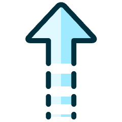 Upload Dash Arrow 1 Icon from Ultimate Duotone Set