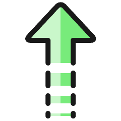 Upload Dash Arrow 1 Icon from Ultimate Colors Set