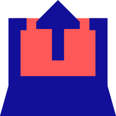 Upload Laptop Icon from Sharp Pop Set