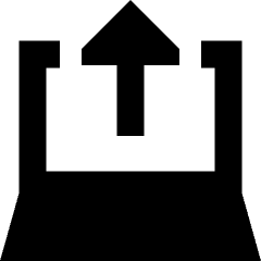 Upload Laptop Icon from Sharp Remix Set