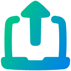 Upload Laptop Icon from Plump Gradient Set