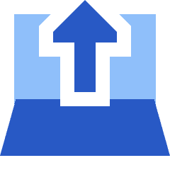 Upload Laptop Icon from Sharp Flat Set