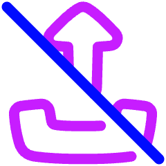 Upload Off Disable Icon from Plump Neon Set