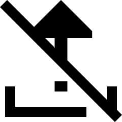 Upload Off Disable Icon from Sharp Solid Set