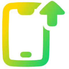Upload Phone Mobile Icon from Plump Gradient Set