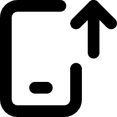 Upload Phone Mobile Icon from Micro Line Set