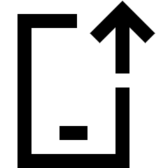 Upload Phone Mobile Icon from Sharp Line Set
