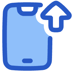 Upload Phone Mobile Icon from Plump Duo Set