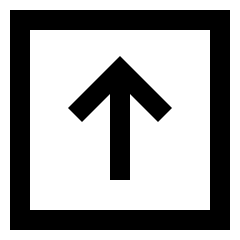 Upload Square Icon from Sharp Line Set