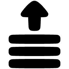 Upload Stack Icon from Plump Solid Set
