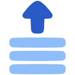 Upload Stack Icon from Plump Flat Set