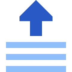 Upload Stack Icon from Sharp Flat Set