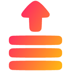 Upload Stack Icon from Plump Gradient Set