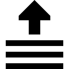 Upload Stack Icon from Sharp Solid Set