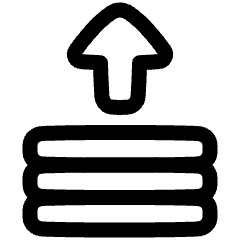 Upload Stack Icon from Plump Line Set