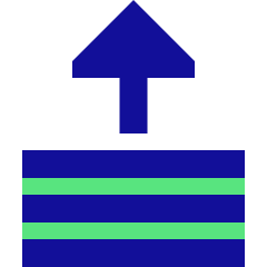 Upload Stack Icon from Sharp Pop Set