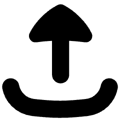 Upload Tray Icon from Flex Solid Set