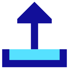 Upload Tray Icon from Sharp Pop Set