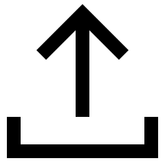 Upload Tray Icon from Sharp Line Set