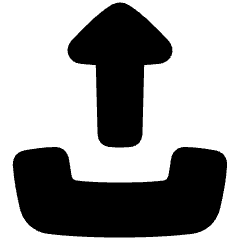 Upload Tray Icon from Plump Solid Set