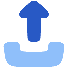 Upload Tray Icon from Plump Flat Set