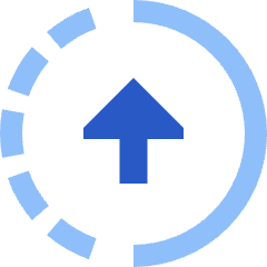 Upload Upgrade In Progress Icon from Sharp Flat Set