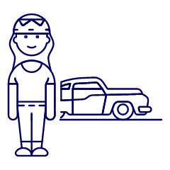 Car Driver 2 Illustration from UX Line Set