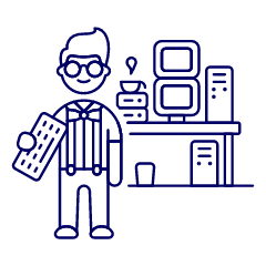 Computer Nerd 1 Illustration from UX Line Set