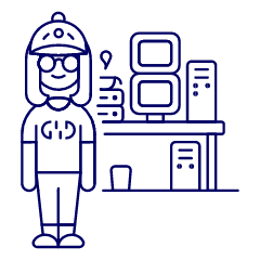 Computer Nerd 4 Illustration from UX Line Set