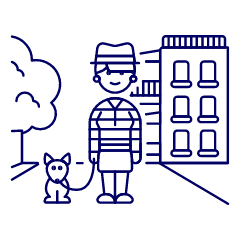Dog Walker 4 Illustration from UX Line Set