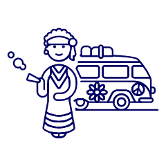Hippie 1 4 Illustration from UX Line Set