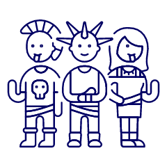 Punk Rock Group Illustration from UX Line Set