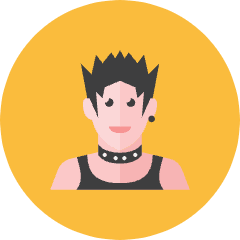 Punk Woman Icon from Kameleon Colors Set