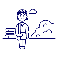 Student 4 Illustration from UX Line Set