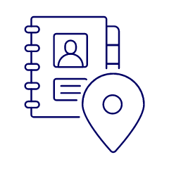 Contact Book Pin Illustration from UX Line Set