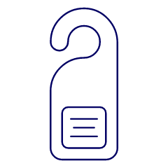 Private Doorhanger Illustration from UX Line Set