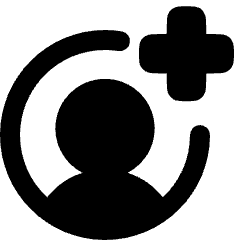 Account Circle Add Icon from Plump Remix Set