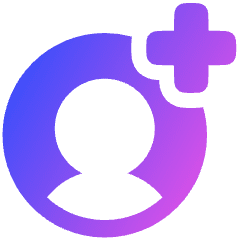 Account Circle Add Icon from Plump Gradient Set