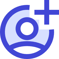 Account Circle Add Icon from Sharp Duo Set