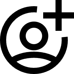 Account Circle Add Icon from Sharp Line Set